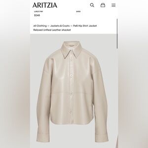 Aritzia Babaton Cream Pelli Shirt Jacket. Women’s Size XS